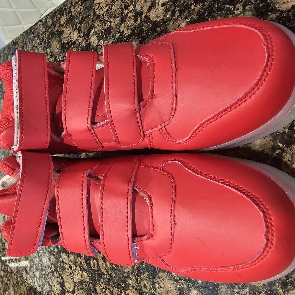 Kids LED Red Velcro Sneakers